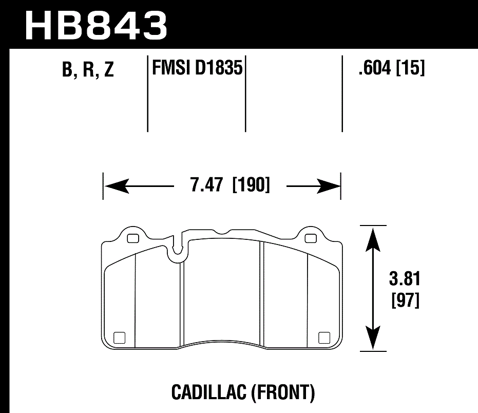 Hawk Performance HB843B.604 HPS 5.0 Brake Pads Front