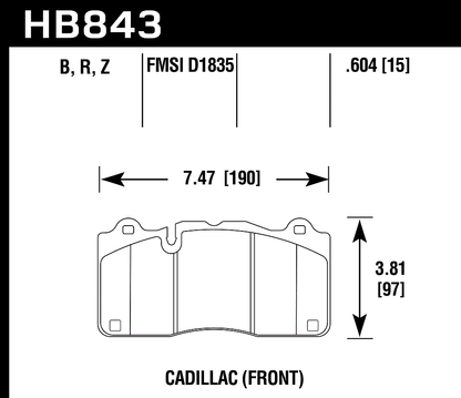 Hawk Performance HB843B.604 HPS 5.0 Brake Pads Front