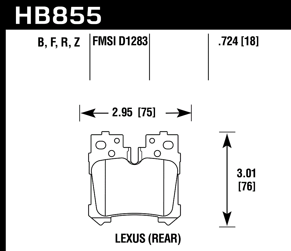 Hawk Performance HB855F.724 HPS Brake Pads Rear