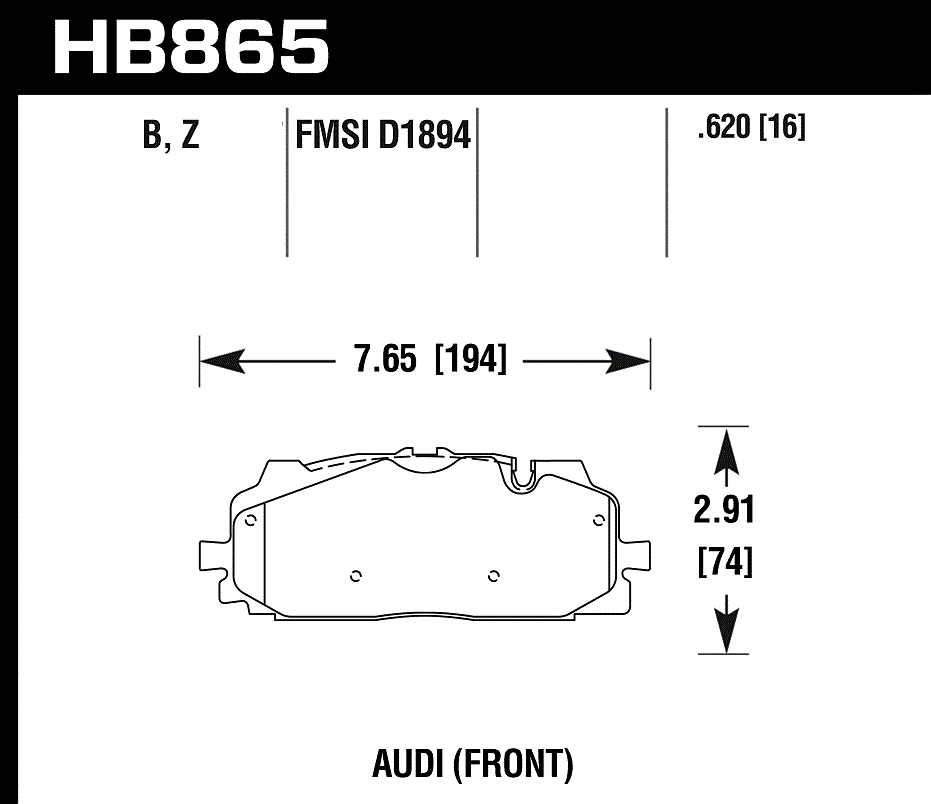 Hawk Performance HB865Z.620 PC Brake Pads Front