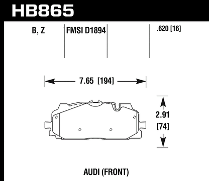 Hawk Performance HB865Z.620 PC Brake Pads Front