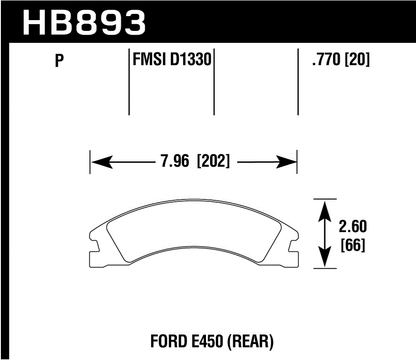 Hawk Performance HB893P.770 SuperDuty Brake Pads Rear