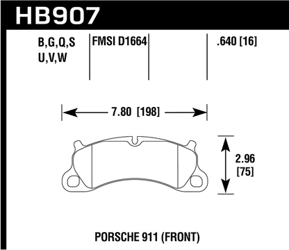 Hawk Performance HB907N.640 HP Plus Brake Pads Front