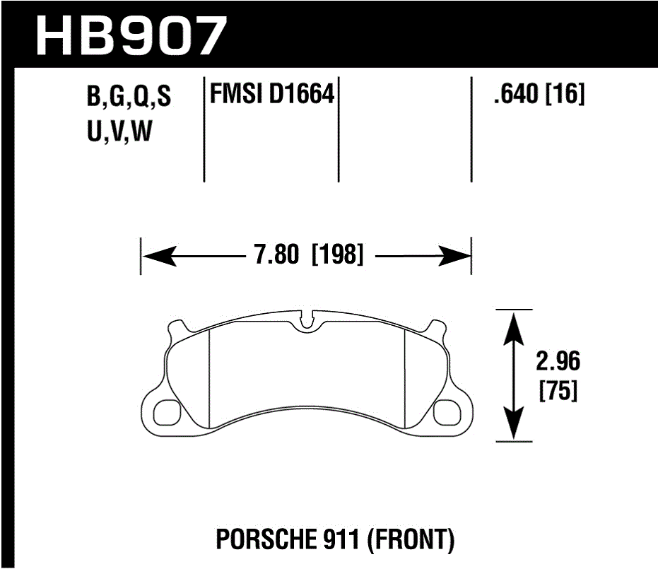 Hawk Performance HB907Q.640 DTC-80 Brake Pads Front