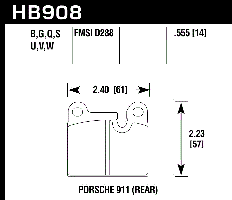 Hawk Performance HB908S.555 HT-10 Brake Pads Rear