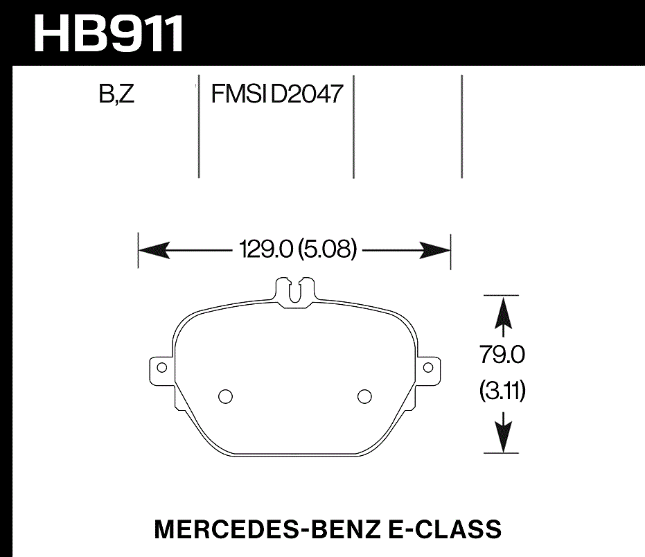 Hawk Performance HB911Z.654 PC Brake Pads Rear