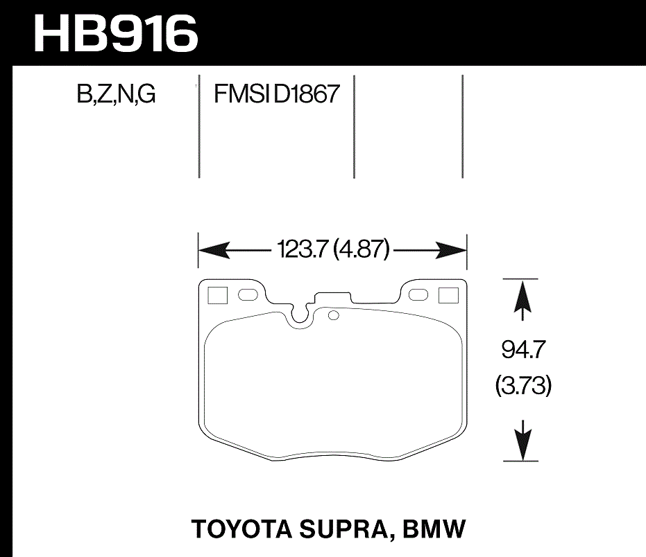 Hawk Performance HB916B.740 HPS 5.0 Brake Pads Front