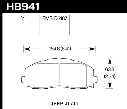 Hawk Performance HB941Y.712 LTS Brake Pads Front