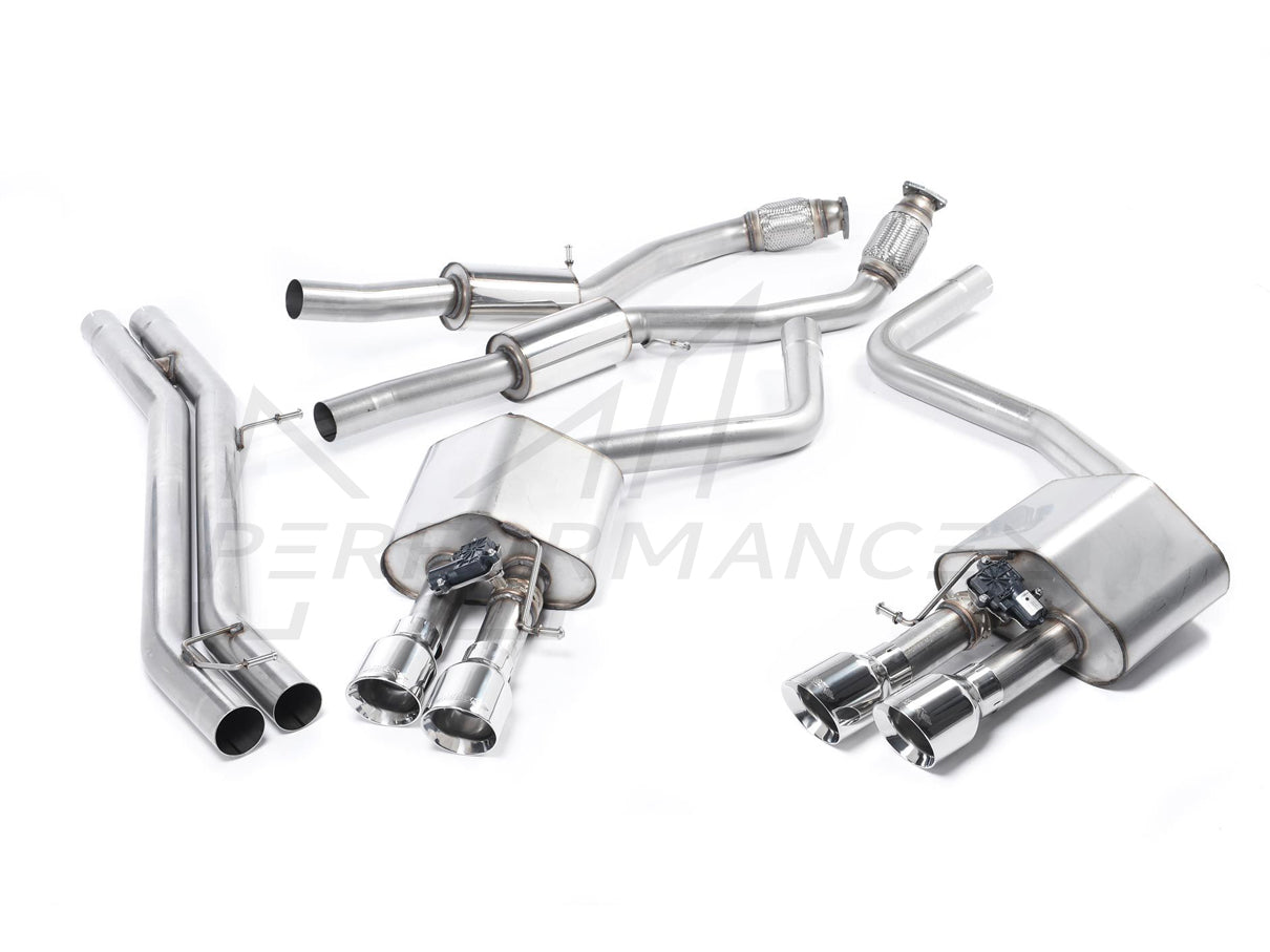 MillTek Audi D4 S8 Resonated Cat-Back Exhaust