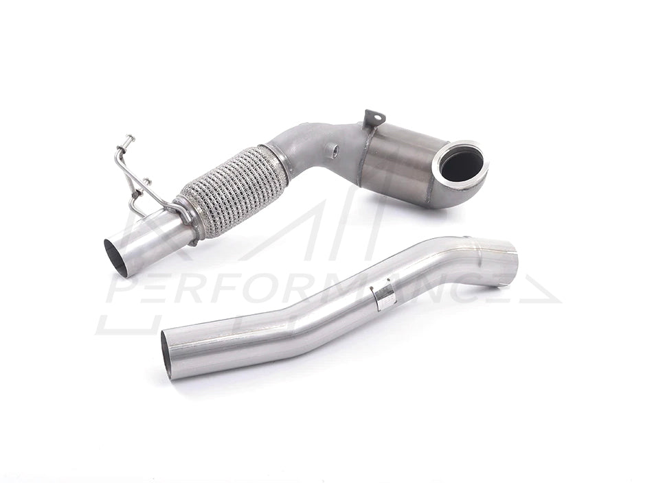 MillTek Volkswagen Stainless Steel Cast Large Bore Downpipe with Hi-Flow Sports Catalyst - For Milltek Race Cat-Back (Inc. MK7 & MK7.5 Golf GTI) - ML Performance UK