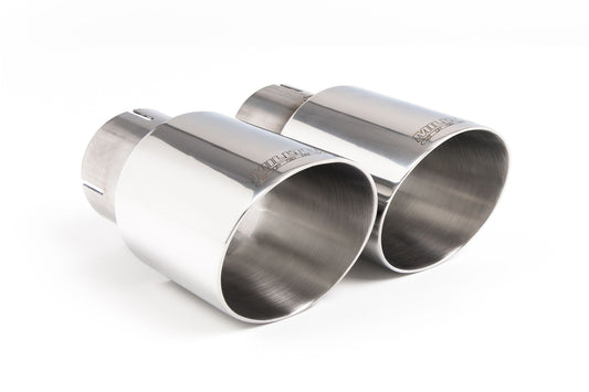 MillTek Audi BMW Ford VW Round 90mm Polished GT90 Exhaust Tip - ML Performance UK