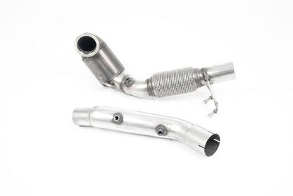 MillTek Volkswagen MK7.5 Golf GTI Cast Downpipe with 200 Cell Race Cat & GPFOPF Delete For OE Catback - ML Performance UK