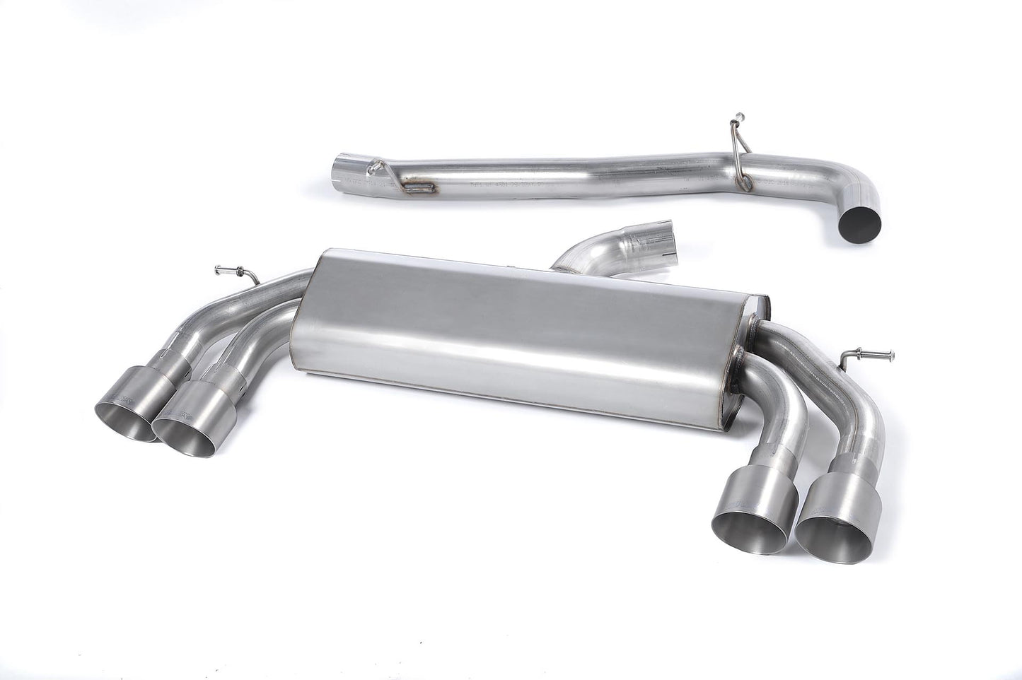 MillTek Volkswagen MK7 Golf R Resonated Turbo-Back Exhaust System With Hi-Flow Sports Catalyst - ML Performance UK