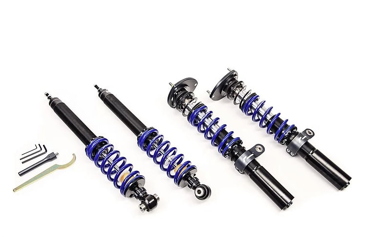 Racingline Audi VW Track Suspension Kit 2 Way Adjustable & Rear Coilover Inc Top Mount (MK5/MK6 Golf/GTI/R & 8P/8J A3/S3/TT/TTS/TTRS) - ML Performance UK