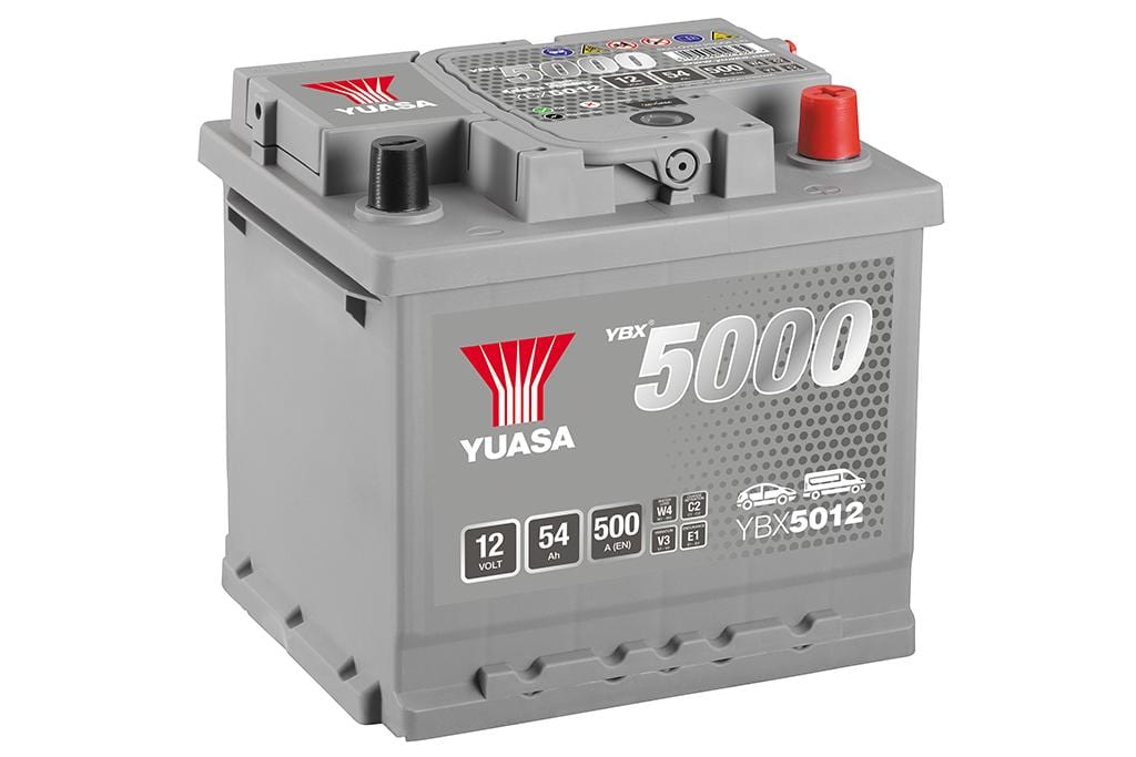 Yuasa YBX5012 Silver High Performance 12V 54Ah 500A SMF Battery