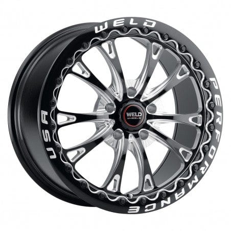 Weld S90882063P55 Belmont Beadlock S908 Wheel 18x12 5x120.65 ET55 BS8.7 Gloss Black MIL - DIA