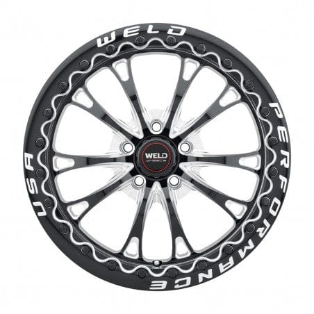 Weld S90882063P55 Belmont Beadlock S908 Wheel 18x12 5x120.65 ET55 BS8.7 Gloss Black MIL - DIA