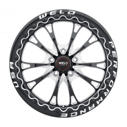 Weld S90882063P55 Belmont Beadlock S908 Wheel 18x12 5x120.65 ET55 BS8.7 Gloss Black MIL - DIA