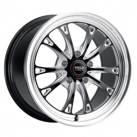 Weld S15771163P43 Belmont Drag S157 Wheel 17x11 5x120.65 ET43 BS7.75 Gloss Black MIL - DIA