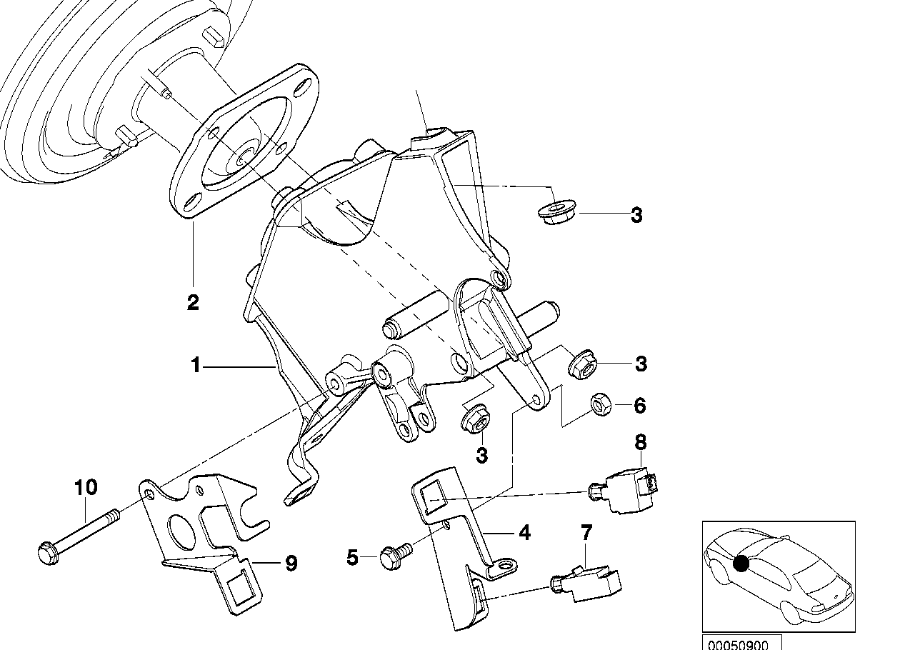 Genuine BMW 35101165692 E53 Supporting Bracket, Foot Controls (Inc. X5) | ML Performance UK UK Car Parts