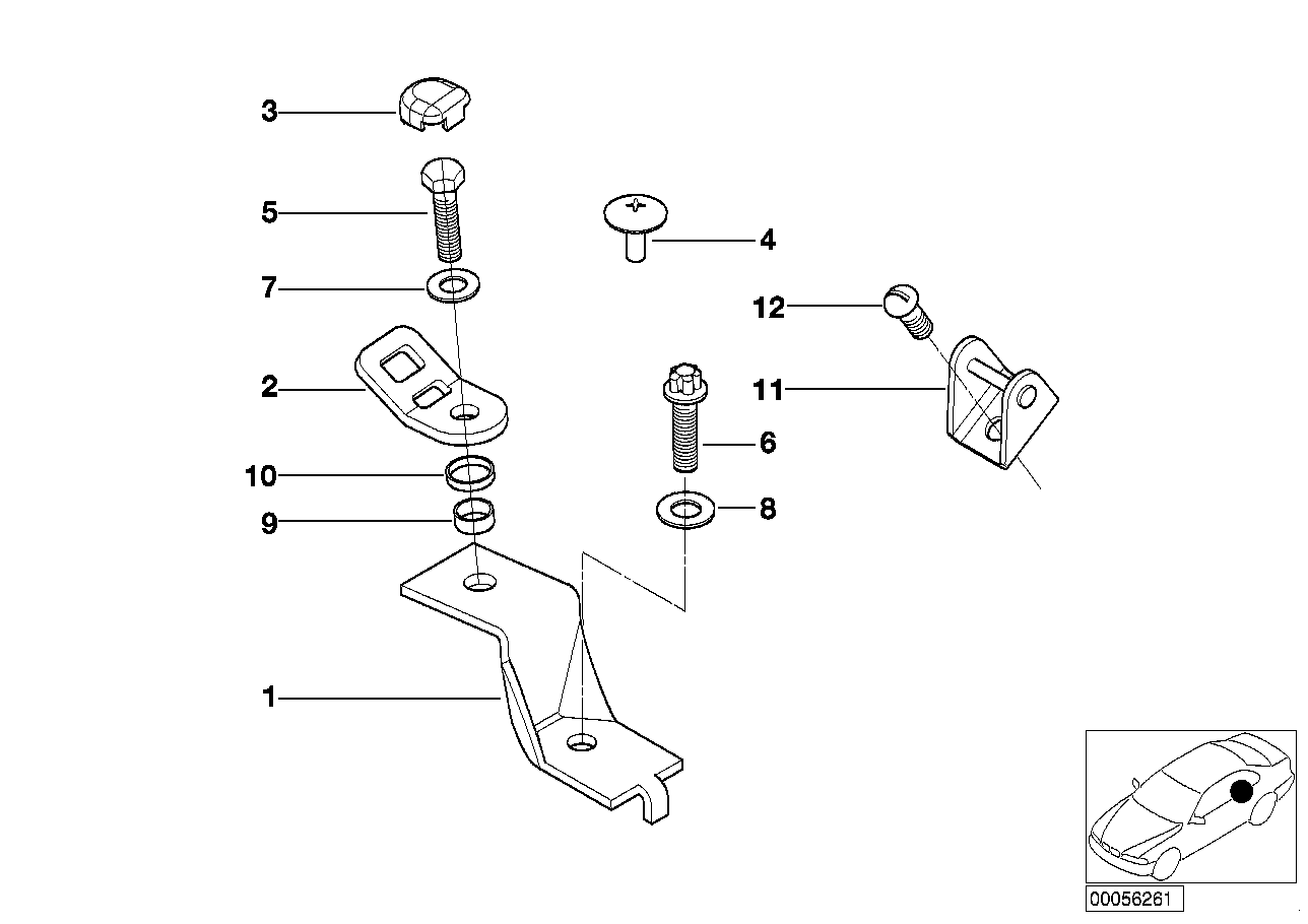 Genuine BMW 72118244443 E46 Bracket Left (Inc. 318Ci, 320i & 325i) | ML Performance UK UK Car Parts