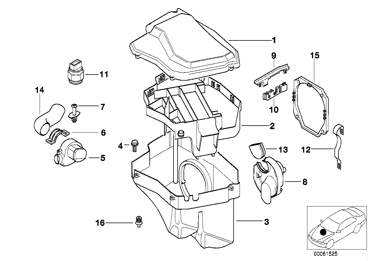 Genuine BMW 12901706387 E39 Bottom Part With Blower (Inc. 540i, 523i & 528i) | ML Performance UK UK Car Parts