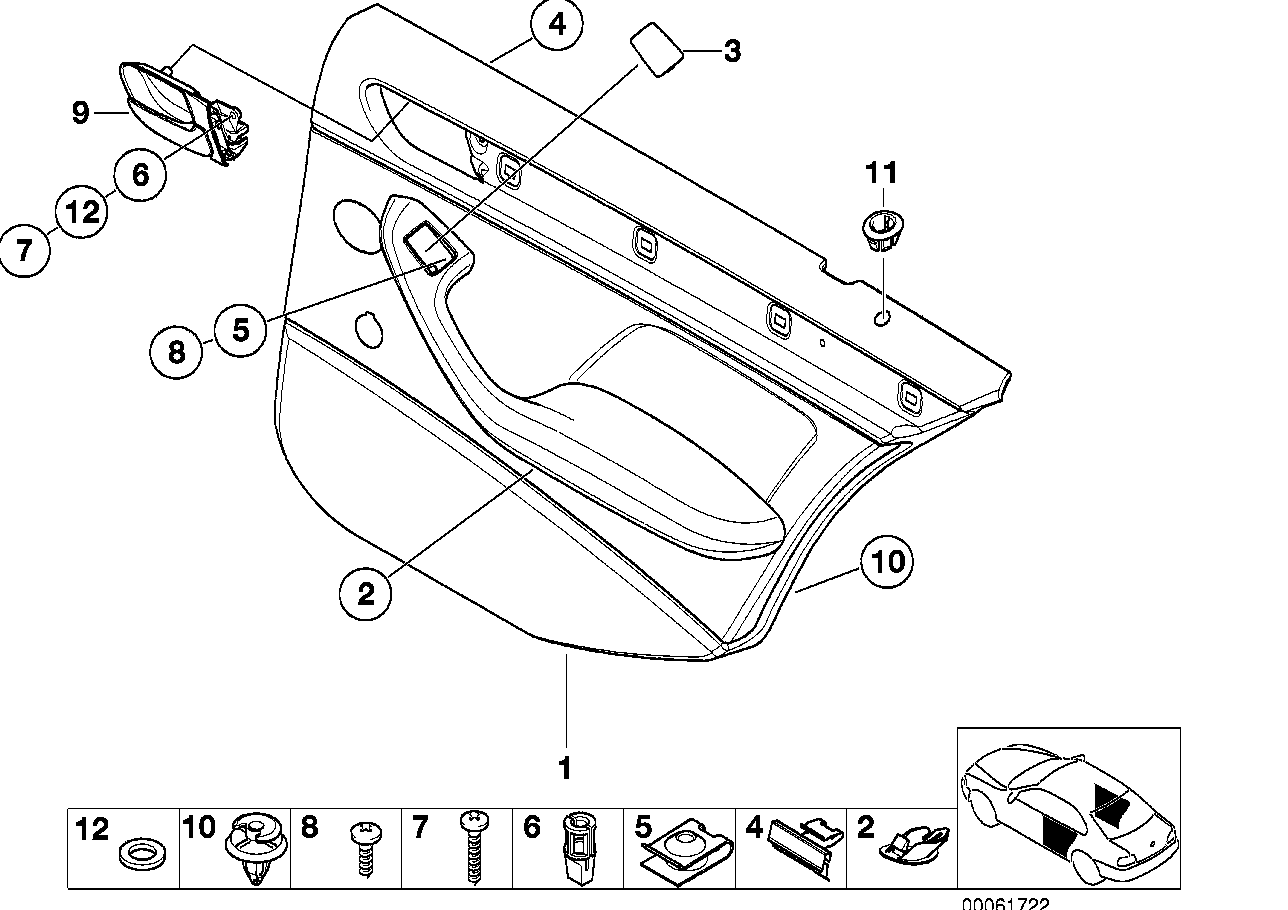 Genuine BMW 51428224610 E46 Door Trim Panel, Rear, Right HELLBEIGE (Inc. 320d, 330i & 316i) | ML Performance UK UK Car Parts