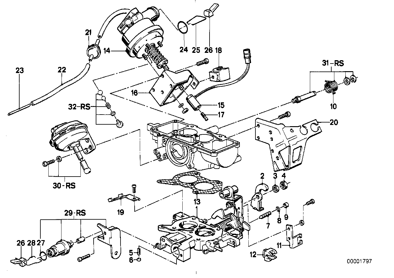 Genuine BMW 13111289901 E30 E28 Lever (Inc. 316 & 518) | ML Performance UK UK Car Parts