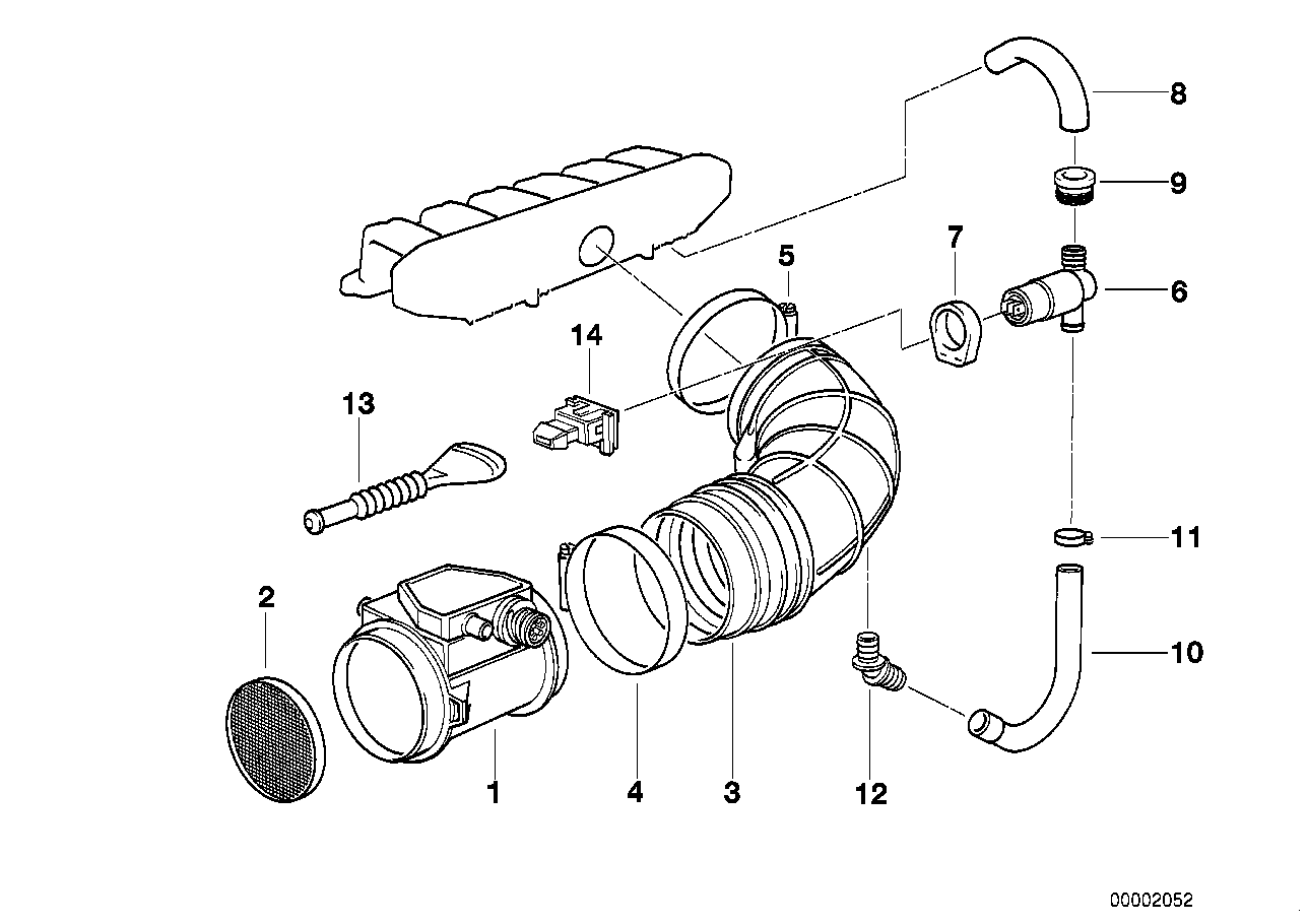 Genuine BMW 13627527525 E36 E32 E34 Exch. Volume Air Flow Sensor BOSCH (Inc. 520i, 320i & 850Ci) | ML Performance UK UK Car Parts