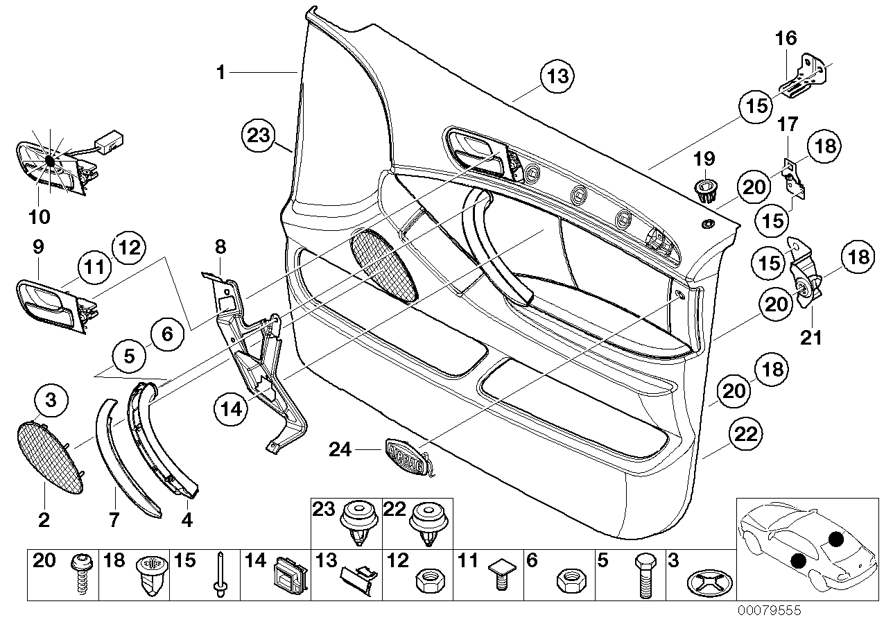 Genuine BMW 51417122201 E53 Covering Left GRAPHIT MET. (Inc. X5) | ML Performance UK UK Car Parts