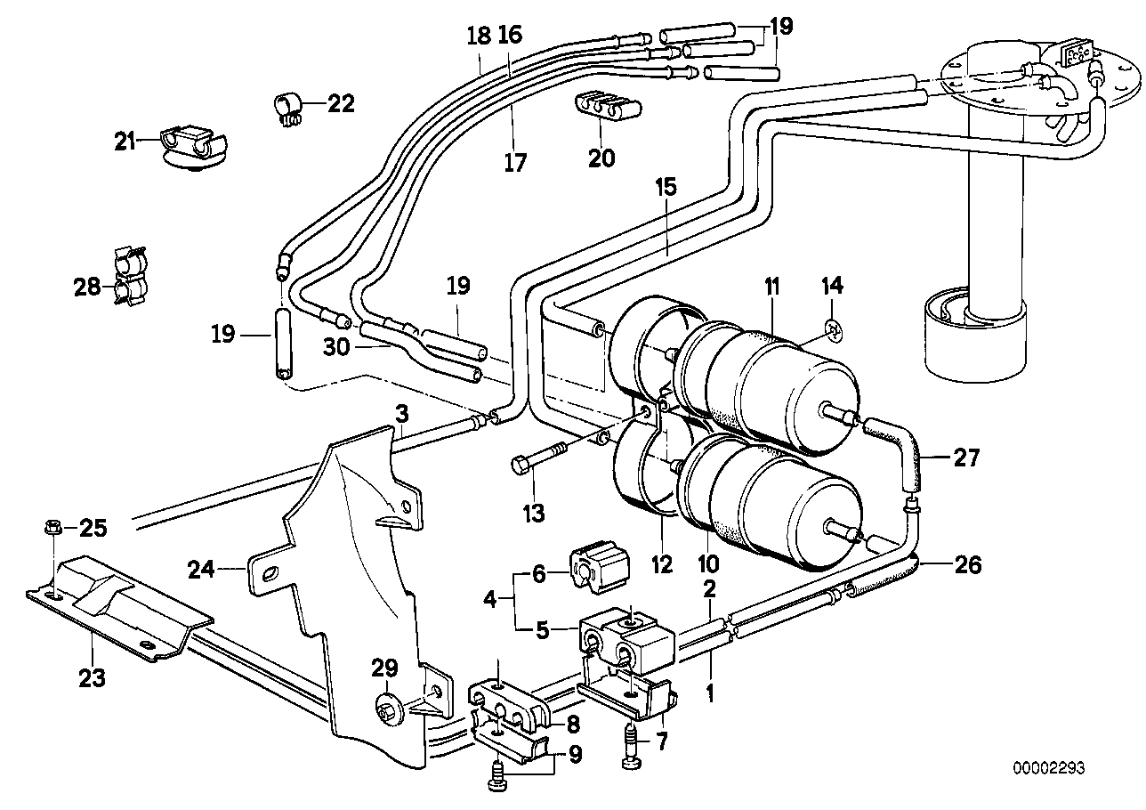 Genuine BMW 16121180262 E32 Fuel Pipe Bracket (Inc. 750i, 750iL & 750iLS) | ML Performance UK UK Car Parts