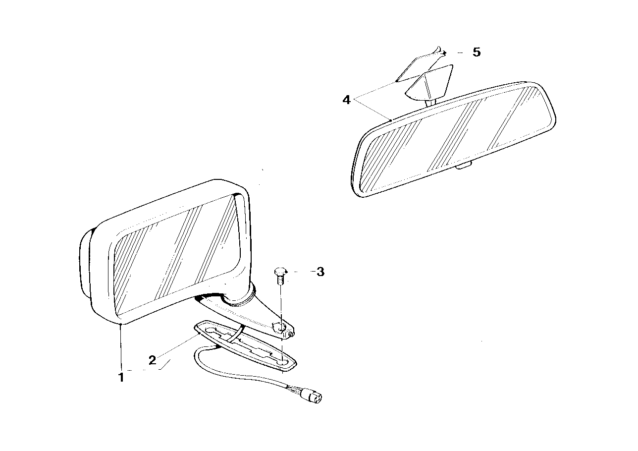 Genuine BMW 51162165802 E26 Exterior Mirror Right (Inc. M1) | ML Performance UK UK Car Parts