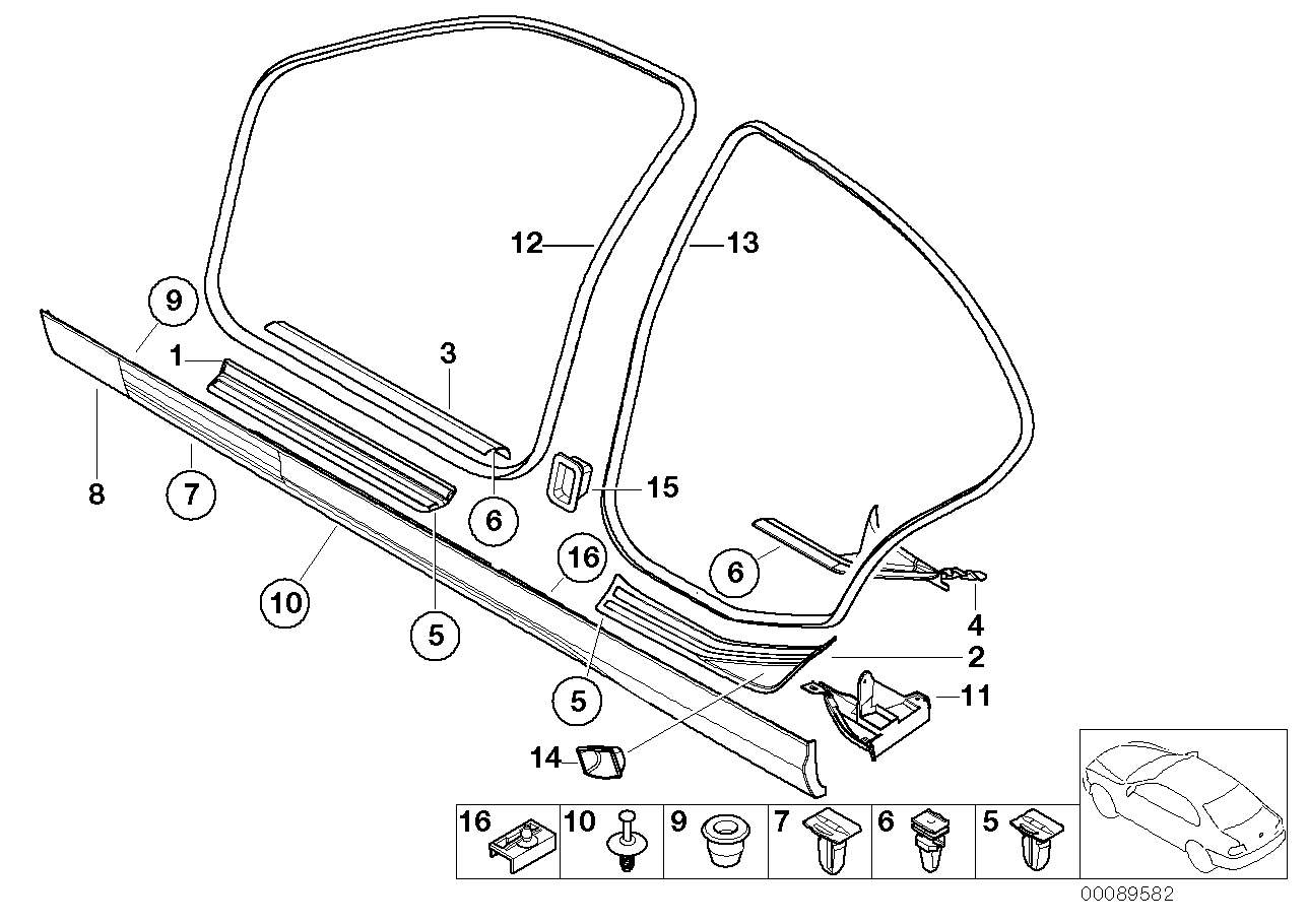 Genuine BMW 51728194682 E46 Edge Protection Front (Inc. 330xi, 328i & 320d)