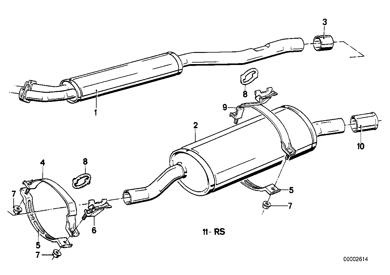 Genuine BMW 18101719277 E30 Front Muffler (Inc. 320i) | ML Performance UK UK Car Parts