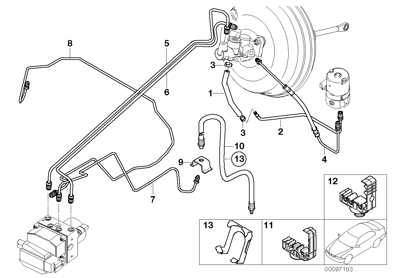 Genuine BMW 34536752269 E53 Pipeline With Pressure Hose (Inc. X5) | ML Performance UK UK Car Parts