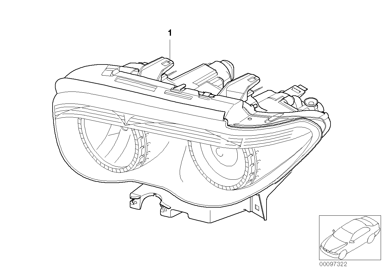 Genuine BMW 63127164721 E65 E66 Bi-Xenon Headlight Akl, Left (Inc. 760Li, 745i & 745Li) | ML Performance UK UK Car Parts