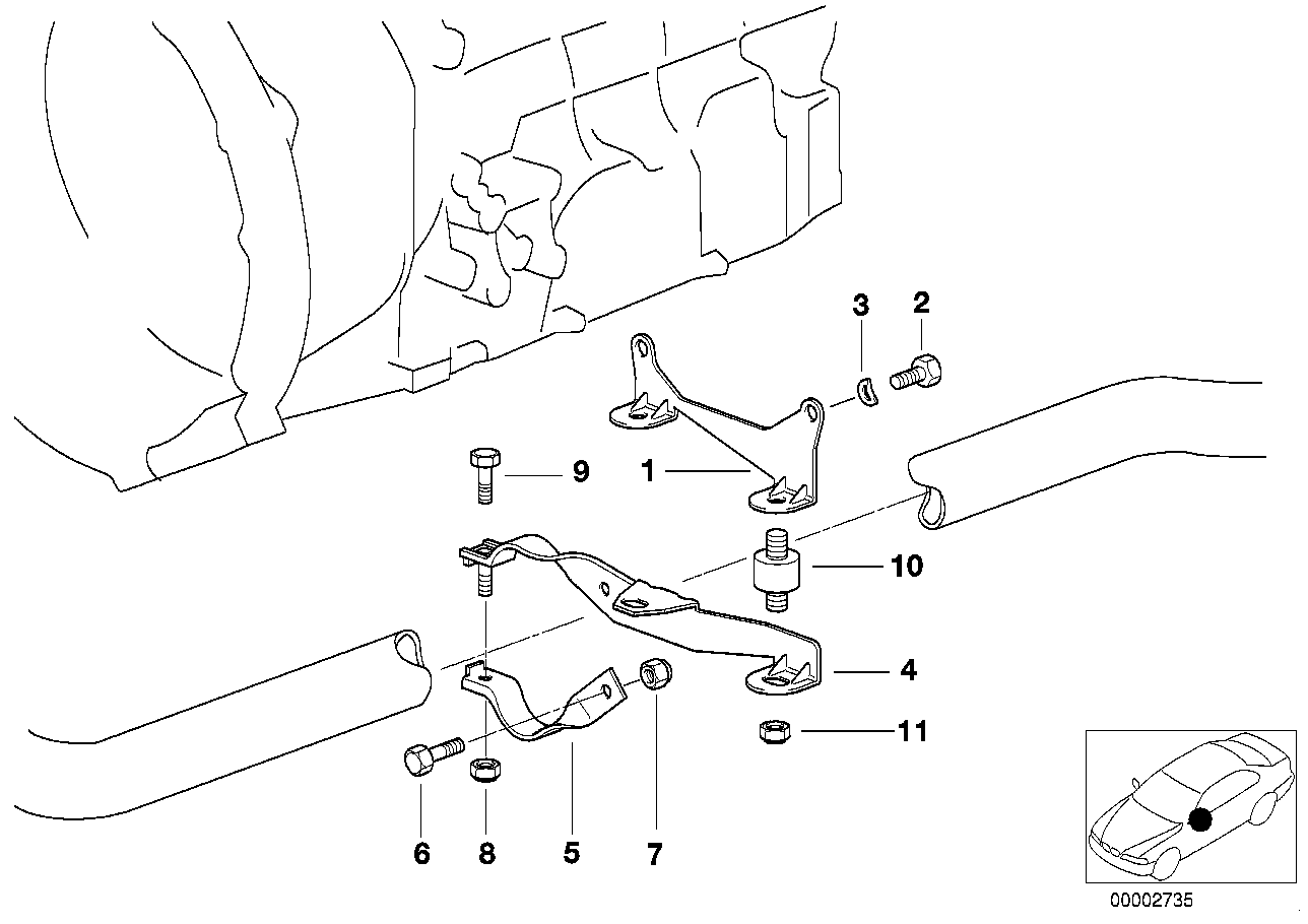 Genuine BMW 18301432595 E36 Bracket TLEV (Inc. 318ti, 318i & 318is) | ML Performance UK UK Car Parts