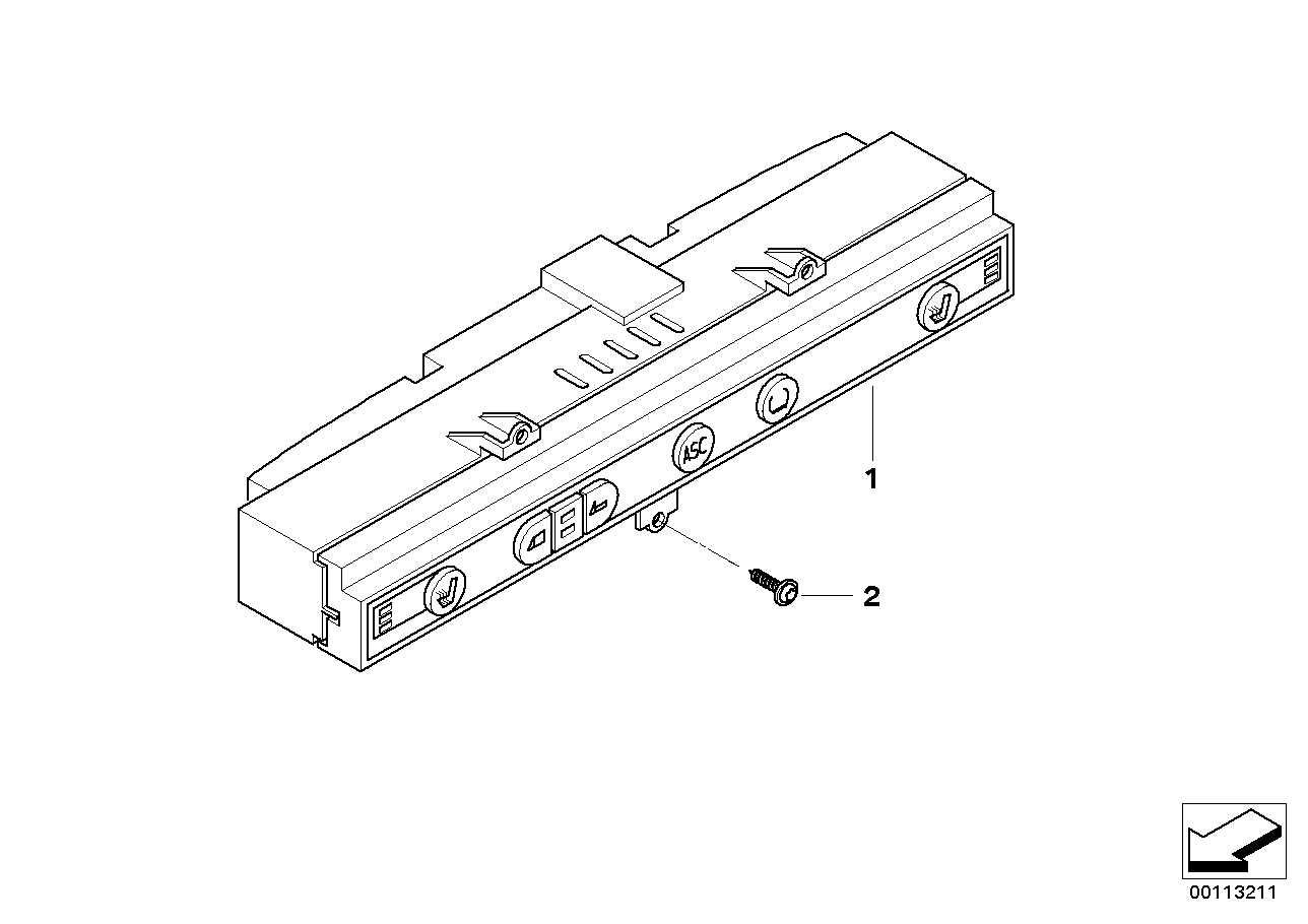 Genuine BMW 61317839178 E85 Switch Unit, Center Console (Inc. Z4 M3.2) | ML Performance UK UK Car Parts