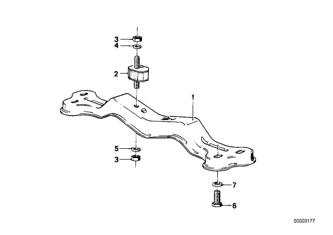 Genuine BMW 24711127682 E23 Cross Member (Inc. 733i & 735i) | ML Performance UK UK Car Parts