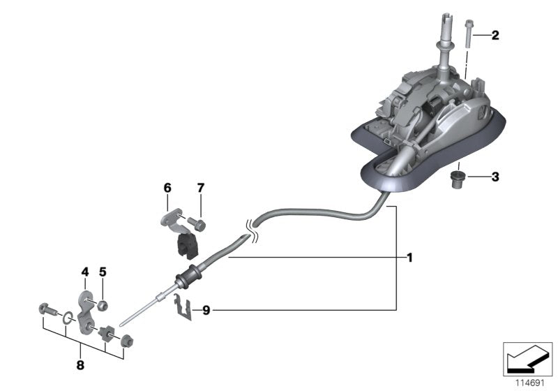 Genuine BMW 25167548037 E93 E92 E91 Gearshift Steptronic (Inc. 320d, 318i & 330i) | ML Performance UK UK Car Parts