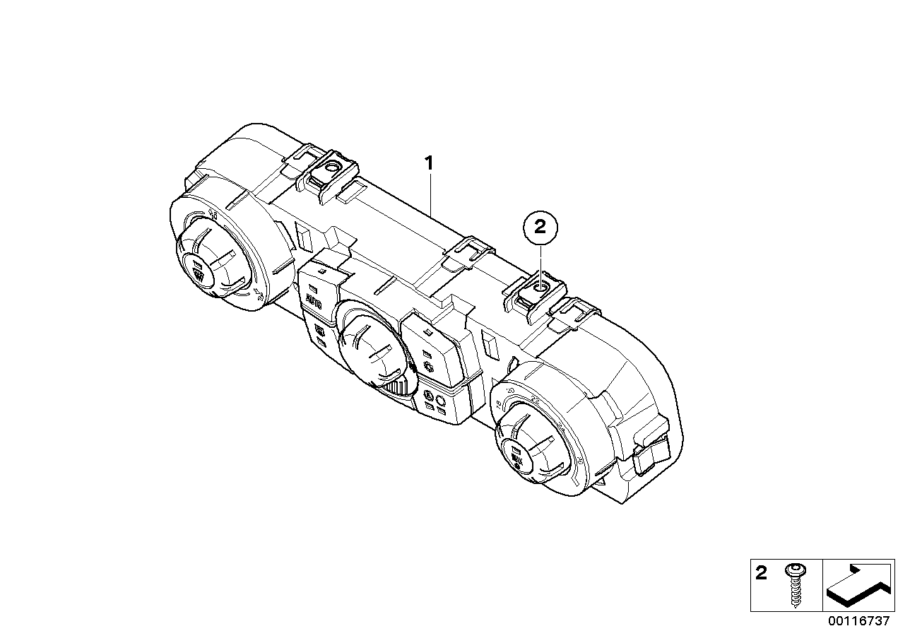 Genuine BMW 64117891040 E85 E86 Automatic Air Conditioning Control GRAD CELSIUS (Inc. Z4 3.0i, Z4 2.5i & Z4 M3.2) | ML Performance UK UK Car Parts