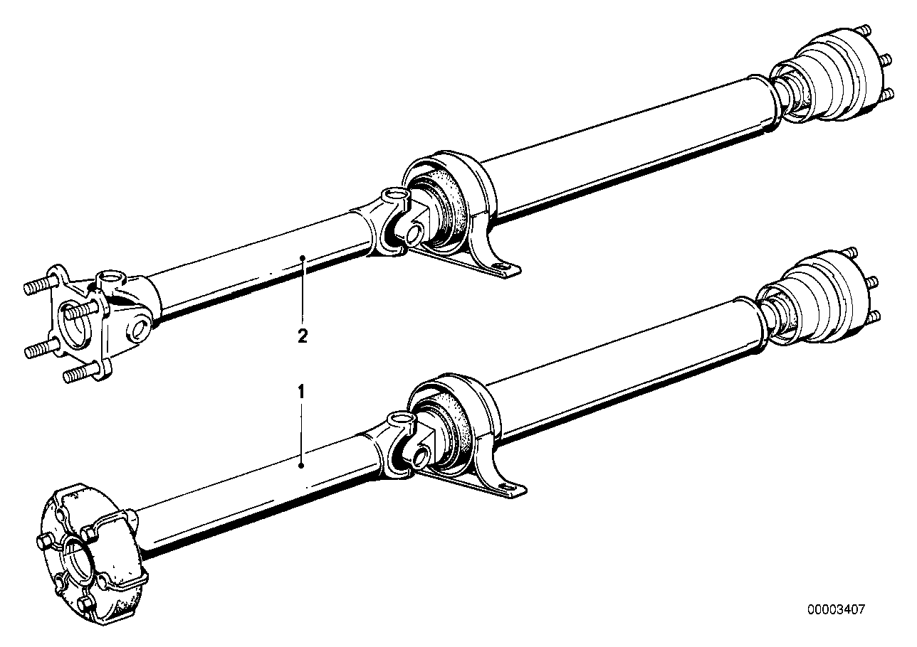 Genuine BMW 26111226680 E31 Drive Shaft Automatic Transmission L=1290mm (Inc. 850Ci) | ML Performance UK UK Car Parts