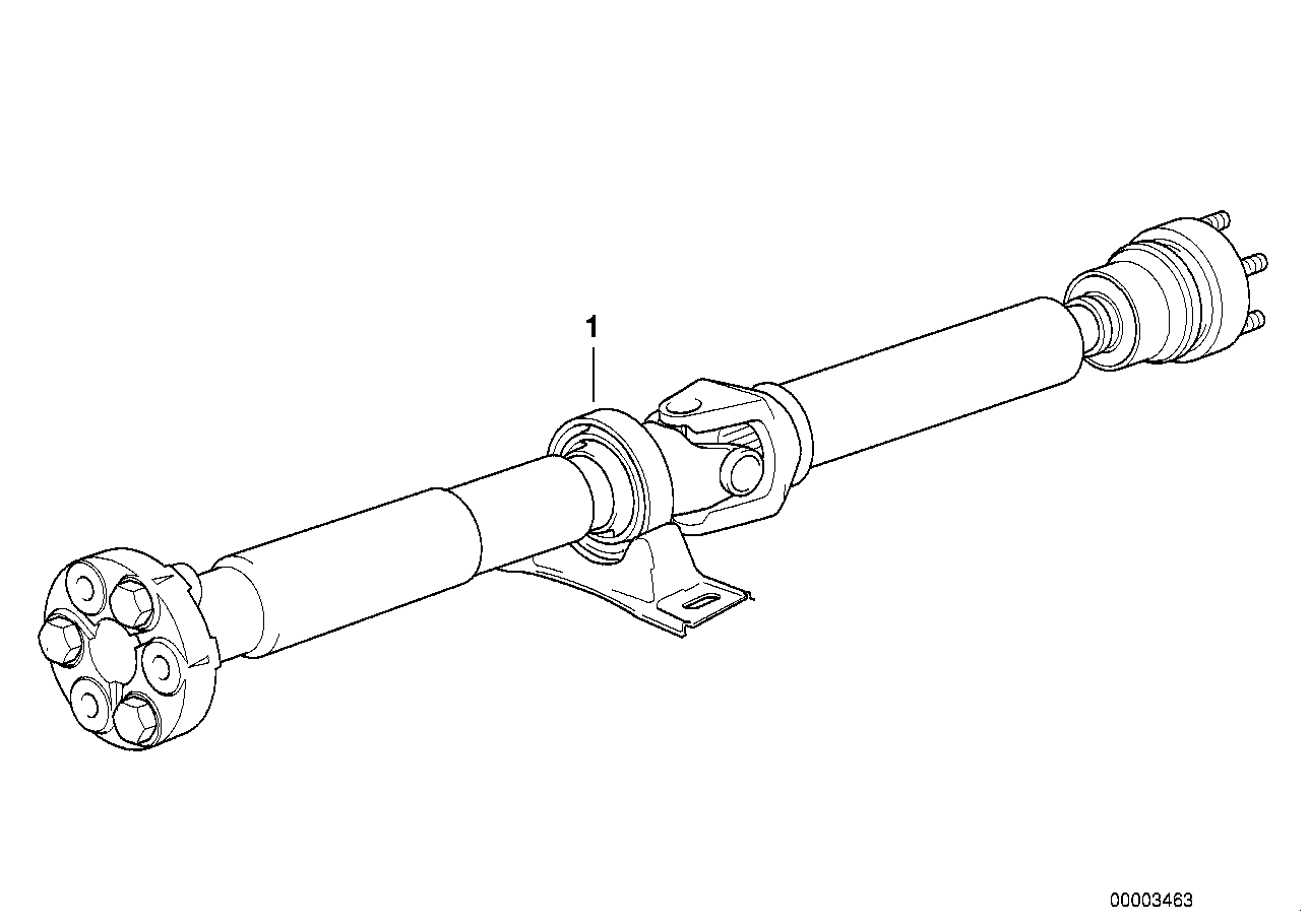 Genuine BMW 26101229418 E38 Drive Shaft Automatic Transmission L=1508mm (Inc. 750i) | ML Performance UK UK Car Parts