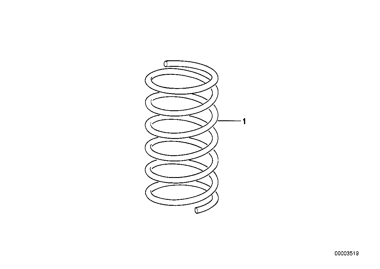 Genuine BMW 31331132674 E30 Coil Spring (Inc. 325i) | ML Performance UK UK Car Parts