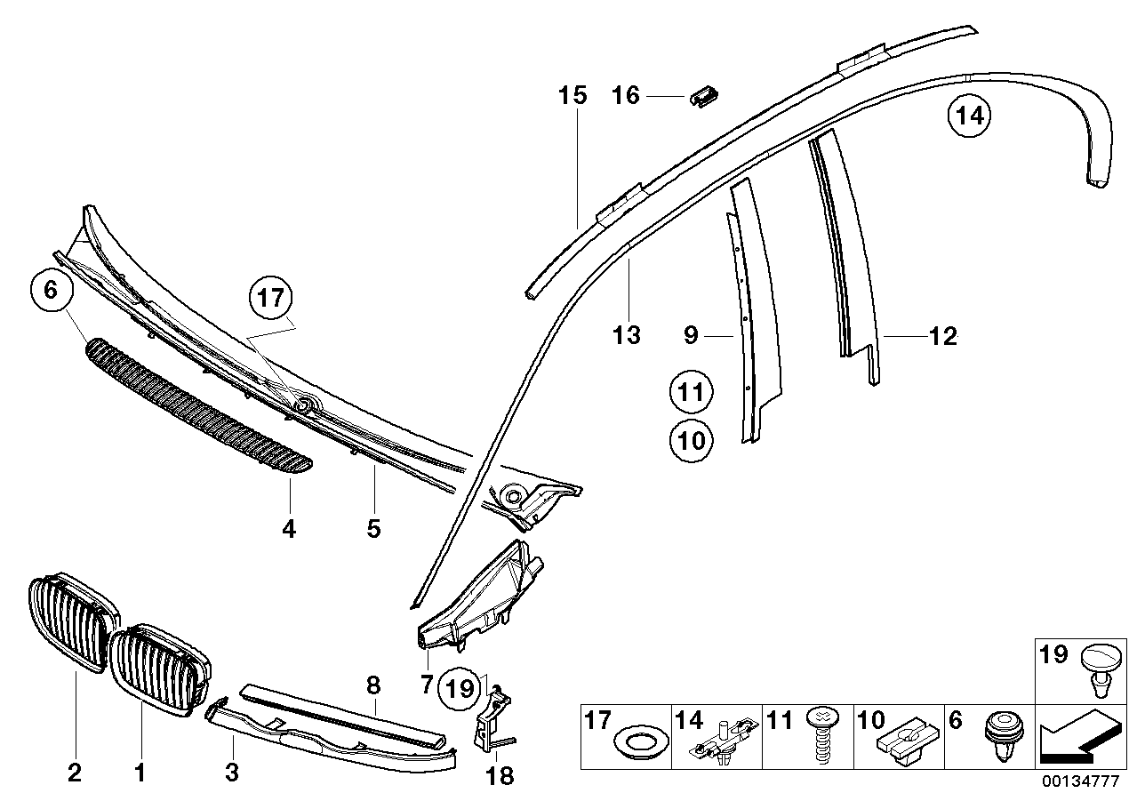 Genuine BMW 51132695281 E46 Moulding Left GLANZSCHWARZ (Inc. 330d, 325xi & 325i)