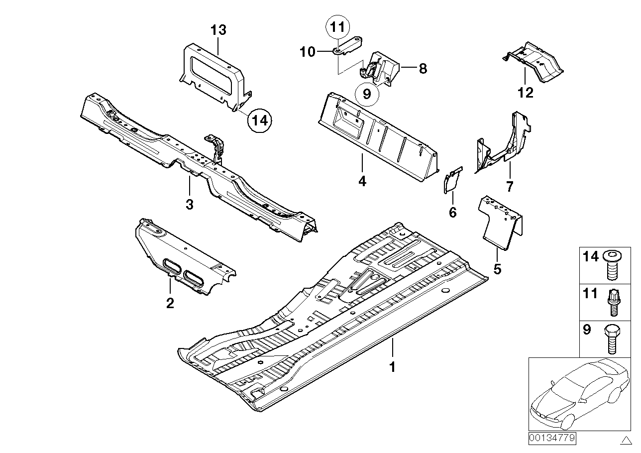 Genuine BMW 41118254323 E53 Centre Backrest Bearing Bracket (Inc. X5) | ML Performance UK UK Car Parts