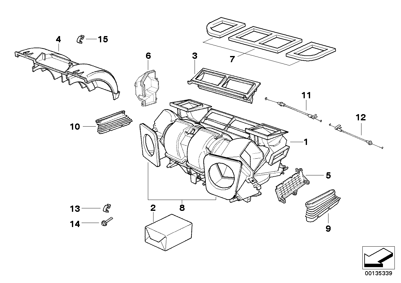 Genuine BMW 64118385561 E39 E53 Air Channel (Inc. 520d, 525d & 530d) | ML Performance UK UK Car Parts