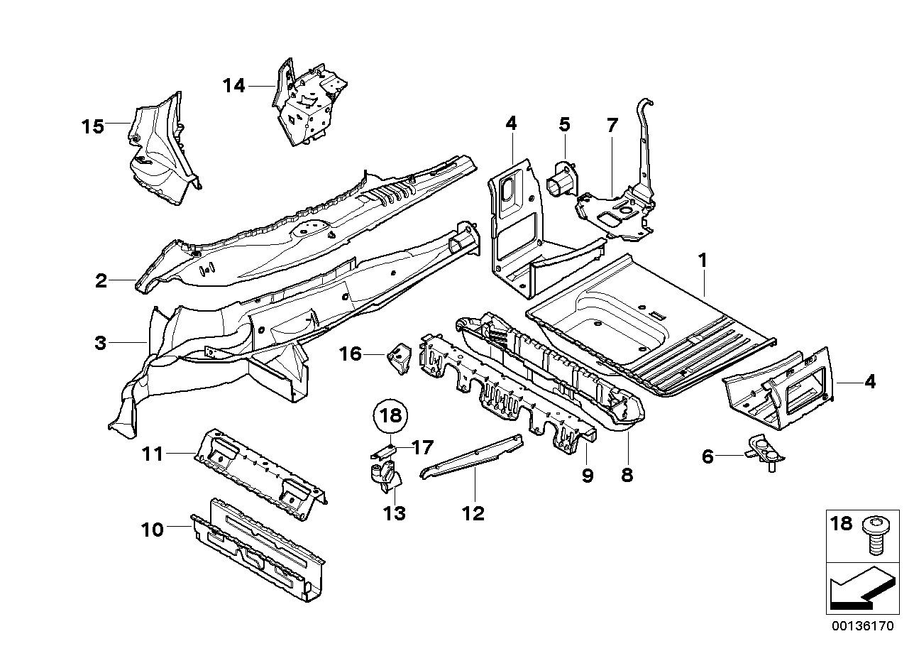 Genuine BMW 41113404990 E83 Rear Silencer Bracket (Inc. X3) | ML Performance UK UK Car Parts