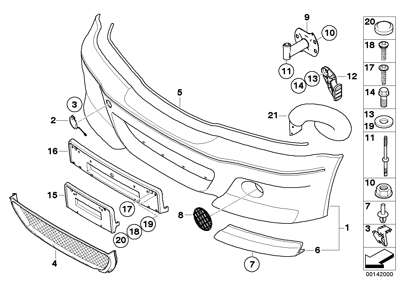 Genuine BMW 51117897862 E46 TriCover, Bumper, Primed, Front (Inc. M3 CSL) | ML Performance UK UK Car Parts