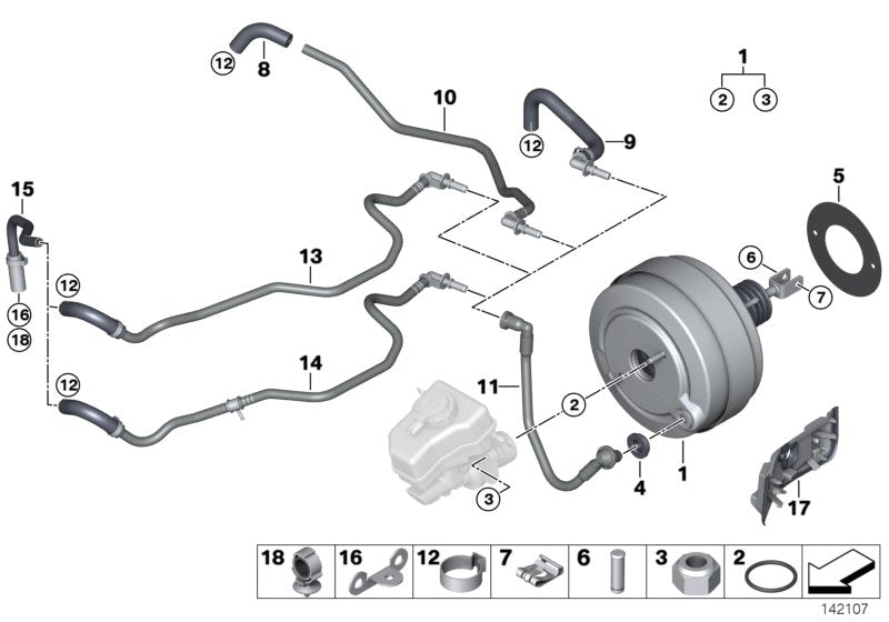 Genuine BMW 34336768045 E93 E90 E92 Hose (Inc. 325d, 335d & 330xd) | ML Performance UK UK Car Parts